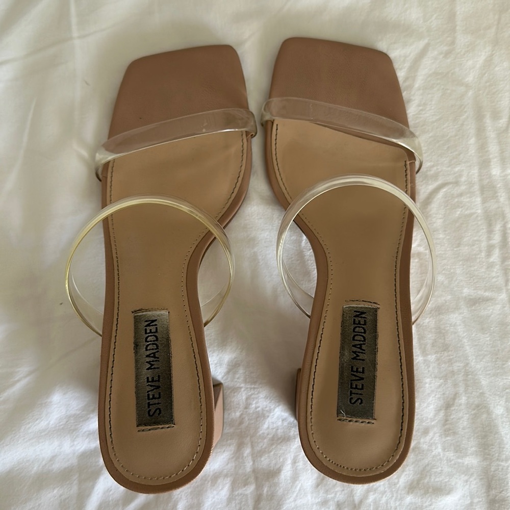 Steve Madden Clear strap heels